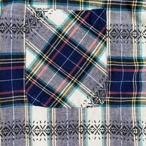 VINTAGE | 1980’s Gitano Plaid Embroidered Preppy Plus Size Button Down Shirt - Picture 12 of 14